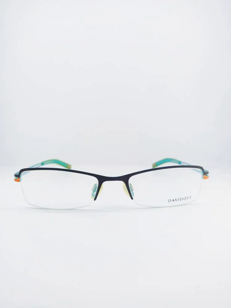 

Vintage Square glasses, Half rimless glasses, Retro Women eyeglasses,Davidoff brand, prescription eyeglasses