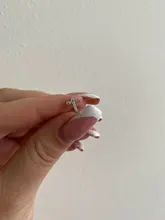 Pendientes minimalistas de Plata de Ley 925 con circonita cúbica para mujer, joyería sencilla geométrica cruzada, pendientes de plata y oro