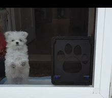 Puerta de mascotas, nuevo seguro, con pantalla magnética Bloqueable, para exteriores, perros, gatos, puerta de ventana, entrada gratuita, bonito jardín, fácil de instalar