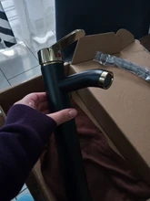 Basin Sink Faucet Mixers Mounted Deck Single-Hole-Tap Hot-Cold-Water-Tap Brass Bathroom