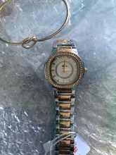 Geneva 2020-Reloj para mujer de lujo, cuarzo con diamantes, pulsera, dorado, cronógrafo femenino