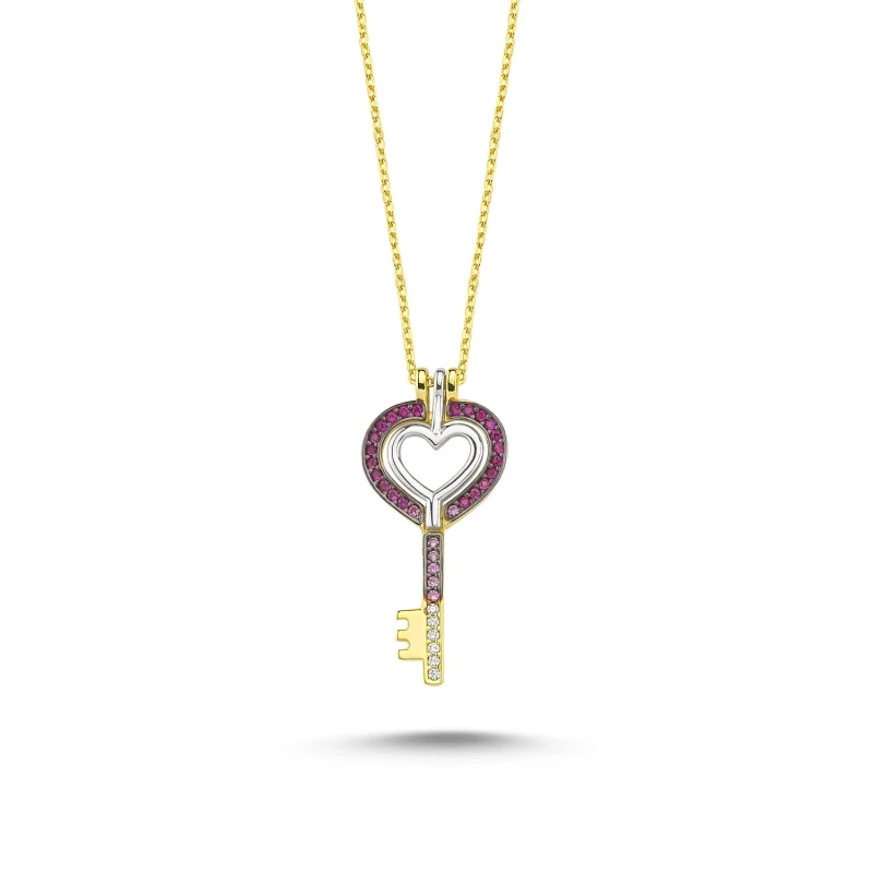 

Armagano Pink Grayscale Zircon Key Pendant