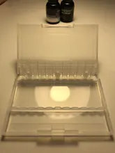 Caja de almacenamiento de acrílico con 20 ranuras para brocas de uñas, soporte vacío para fresas, recipiente de exhibición, accesorios de manicura, LAA35-2