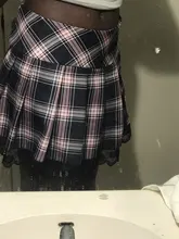Faldas plisadas Y2K para mujer, faldas plisadas a rayas negras y rosas, Tank Cute Sweet Girls, falda para la escuela a cuadros con cordones, Mini guantes góticos, falda de encaje