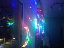 LED Deer Star Moon Curtain Light 220V 110V Christmas Garland String Fairy Lights Outdoor