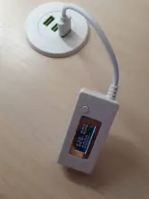 Amperímetro de cola blanca de KCX-017 con pantalla LCD, medidor de Monitor de capacidad de corriente de voltaje Mini USB, Detector de 3V-7V, medidor de corriente móvil