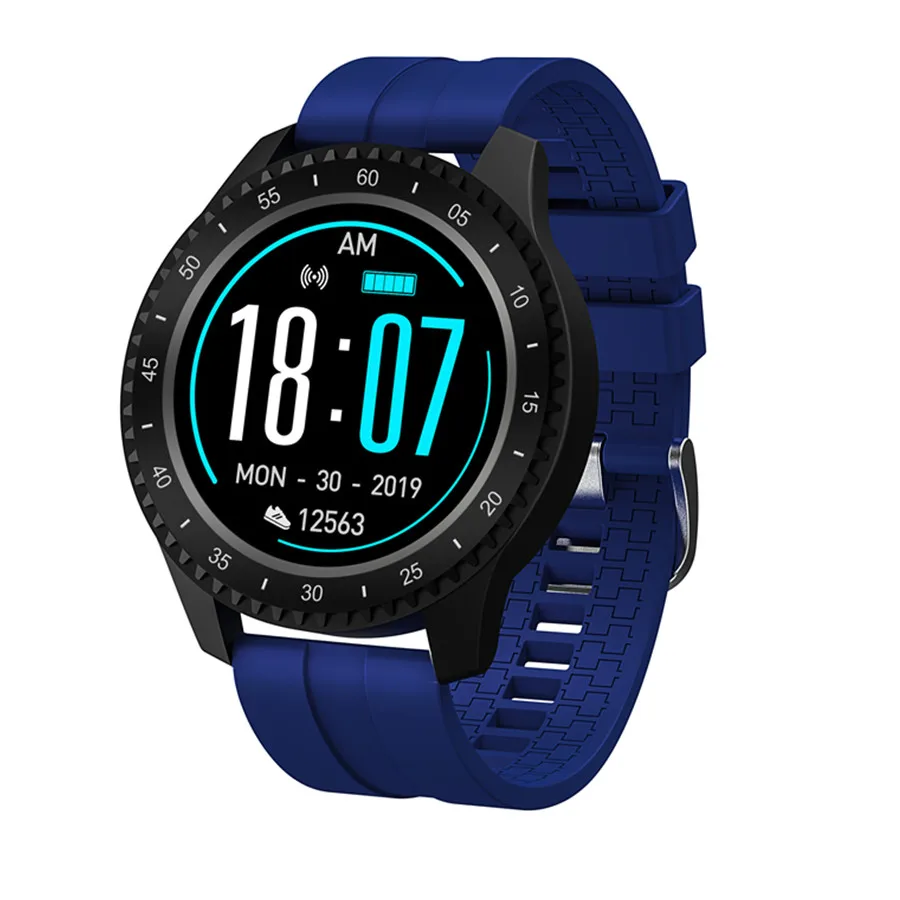 CZJW F17 Смарт-часы для мужчин и женщин с полным касанием IP68 Водонепроницаемый сменный ремешок для спортивной записи с дистанционным управлением погодой и музыкой andriod ios - Цвет: deep blue