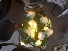 Flower Led Lights Garland-Decor Battery-Powered Fairy-String Rose Party Wedding-Valentines