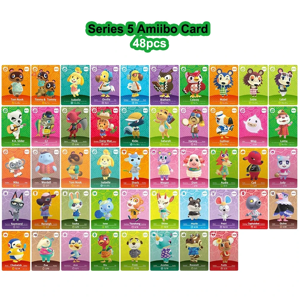Animal Crossing Amiibo Cards Series 5 Small Villager Amiibo Card Full Set Animal  Crossing Nfc Tag Game Cards For Nintendo Switch - Accessories - AliExpress
