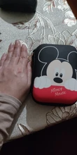 Monedero de dibujos animados de Mickey de Disney, monedero de minnie para niño y niña, bolso de almacenamiento de casco, cargador de cable de datos, caja de embrague