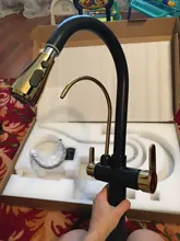 Crane Faucet FILTERED Tap Kitchen Drinking-Water Golden Black Cold And for Sprayer Three-Ways