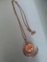 JOINBEAUTY-collar de luna con patrón islámico musulmán para hombre y mujer, accesorios sencillos, colgante de joyería hecha a mano NT355