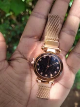 Reloj de pulsera de lujo con cielo estrellado para mujer, pulsera de cuarzo de cristal con estilo, negro y dorado, 2020