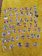 50 Uds Disney Mickey Mouse imagen de escritorio de la computadora portátil lápiz caso nevera pegatina TV muebles decoración pegatinas