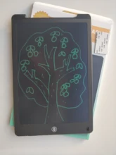 Tableta de escritura LCD ultrafina de 12 pulgadas, tablero electrónico de dibujo Digital colorido, Mini libreta portátil para niños y adultos