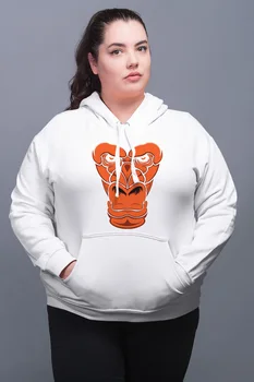 

Angemiel Wear Sinirli Baboon White Women 'S Hooded Sweatshirt