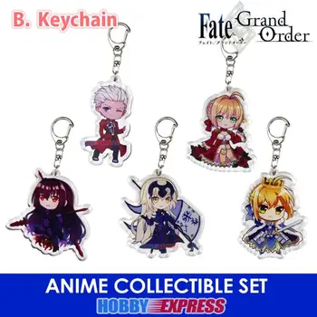 

Hobby Express Fate Grand Order FGO Anime Collectible Merchandise Acrylic Stand Keychain and Button Pin Badge Set ADP011