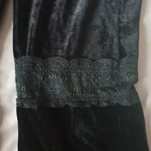 Velvet Pants Grunge Lace Patchwork Harajuku Punk Mall Goth Insgirl Black Dark Street