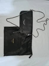 Alas decoradas bolso de un solo hombro de mujer casual moda desenfadada dos cadenas Bolsa Bandolera bolsos de cuero