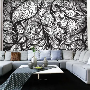 

Wall mural-black and white in an atmosphere retro-250x193 cm