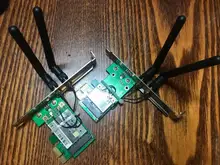 Tarjeta de red Wifi inalámbrica Mini PCI-E a PCI-E 1X adaptador de escritorio + 2 antenas