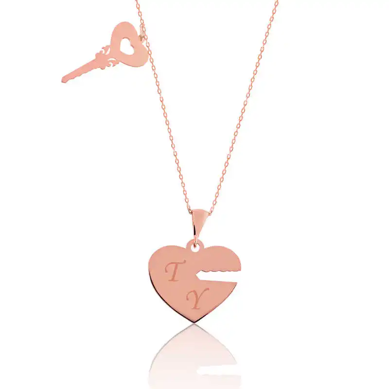 

Silver Key To My Heart Is Lady Necklace