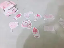 Pegatinas Kawaii de la serie Girl Generation en caja, planificador de recortes, papelería, diario japonés, pegatinas