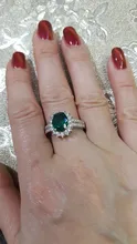 Huitan-anillos de boda de la serie de plantas románticas, anillo de compromiso de estilo europeo Vintage con piedra verde brillante, forma de flor de lujo