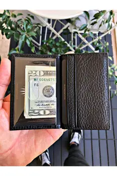 

Unisex Black Card Holder Wallet Genuine Leather First Class quality premium genuine leather Card wallet wallet elegant durable leather