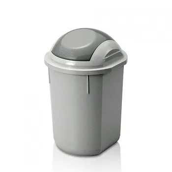 

Round trash can with gray lid 40 litres 7house