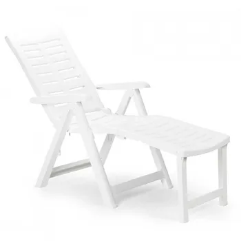 

Foldable lounger with footrest Arizona white 109x108x60cm Progarden