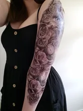 Fake Tattoos Sleeve Temporary-Tattoo-Sticker Girl Waterproof Full-Arm 25-Design Women