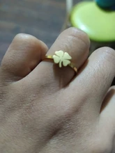 DOTIFI-Anillo de diseño de trébol para mujer, de acero inoxidable 316L, joyería de lujo para fiesta/boda R315