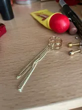 Pendientes de Clip de Metal Simple para mujer y niña, aretes largos de borla multicapa sin Piercing, Clip de aleación, regalos de joyería para oreja