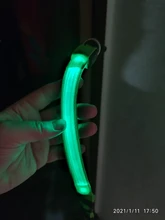 Collar LED de nailon para mascotas, fluorescente y luminoso, suministros para mascotas, correa de seguridad nocturna intermitente de seguridad que brilla en la oscuridad