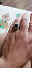 Anillo de princesa de circón azul transparente para mujer, joyería de compromiso para fiesta, adornos para joyas finas, chica y amiga Gif