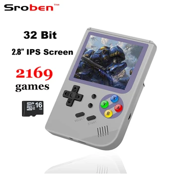 

2020 New 32 bit Portable Video Game Console RG99 2.8 Inch IPS Screen 2169 Classical Games Retro Game Player for Adult Boy Gift