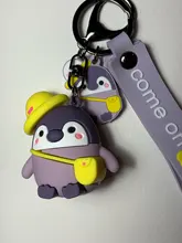 LLavero de muñeco de pingüino bonito de dibujos animados creativo coche personalizado llavero exquisito llavero correa de mano bolso adornos para el móvil