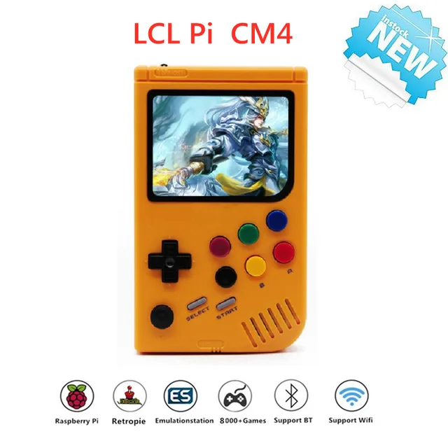 $284.05 2021 LCL Pi4 Handheld Game Console Raspberry Pi CM4 For Retro Game Boy Portatil Classic Video Games Players With TF Cartridge