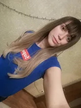 Element-peluca femenina de fibra resistente al calor, cabellera corto sintético recto con flequillo lateral ombré Rubio Dorado Bob, color blanco/negro