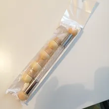 1 pincel de decoración de uñas con degradado, bolígrafo de dibujo de pintura con 4 cabezales de esponja de repuesto, herramienta de manicura con mango de diamante de imitación de doble extremo NB14 #