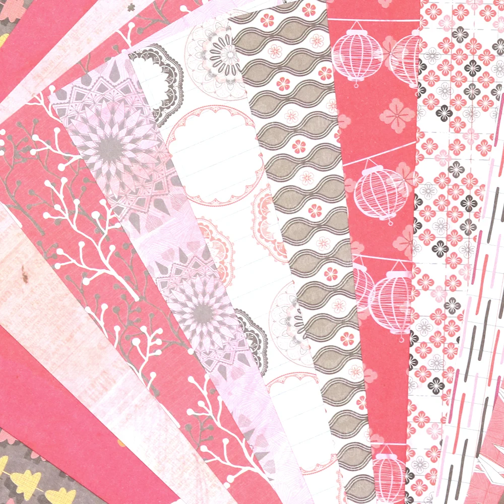 창의적인 패스 스크랩북 종이 디자이너 장식 공예 재료 저널링 배경 종이 접기 팩 산성 없는 A5&A6