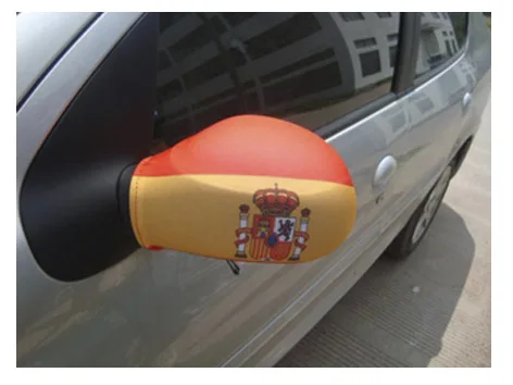 Spanish Flag Rear View Mirror Cover(Pack of 2