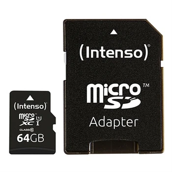 

Micro SD Memory Card with Adaptor INTENSO 34234 UHS-I XC Premium Black
