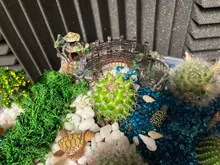 Tanque de peces de acuario decorativo Vintage puente adornos de paisaje árbol para pabellón plantas resina diseño suministros para mascotas casa Decoración