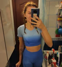 Fitness Sportswear Clothing Gym Leggings Workout-Set Seamless Women Gym 2piece 