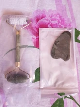 Cara Natural masajeador Guasha Jade rodillo raspador de herramientas de cuidado para la piel Facial de masaje Microniddle limpiador Facial cuidado de la piel