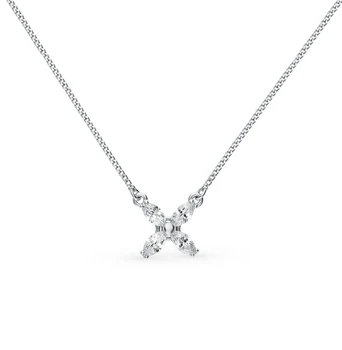 

Silver necklace with cubic zirconia sunlight sample 925 test