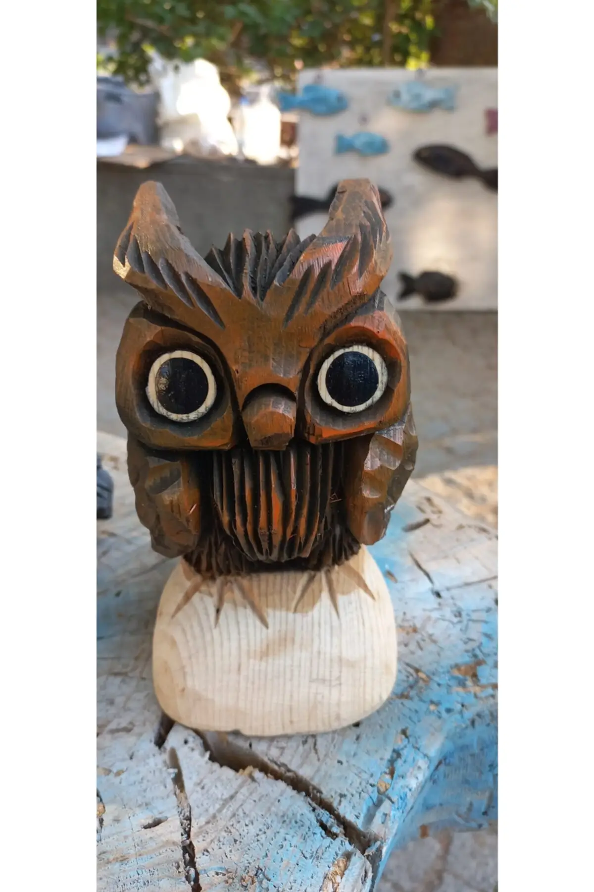 

Handmade Sitting Owl Figure