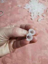 Taza para tinta de tatuaje desechable, tatuaje permanente de silicona de tamaño pequeño y grande, maquillaje de cejas, pigmento, tapas de contenedores, 100 Uds.